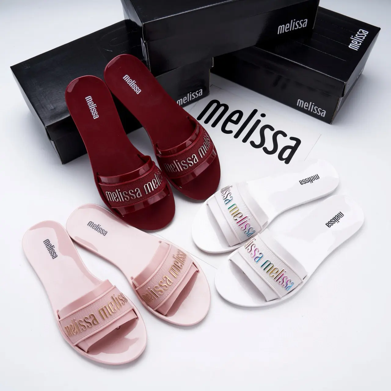 2024 Melissa Flat Lightweight Slide Jelly Beach Melissa M Lover Slide