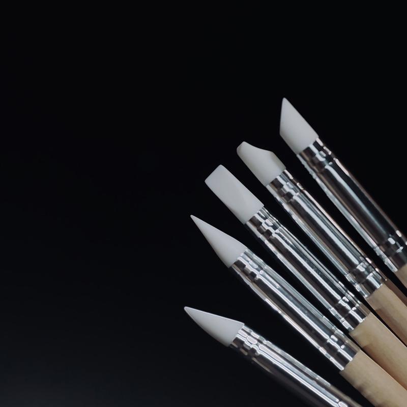 Set Cọ Silicon Nặn Hoa Gel Trang Trí Nail Chuyên Nghiệp Làm Nail