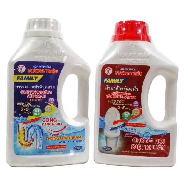 ( COMBO 1 +1) Nước thông cống + nước thông tắc bồn cầu cực mạnh, hiệu quả nhanh chóng chỉ từ 3-5p family 800ml 0