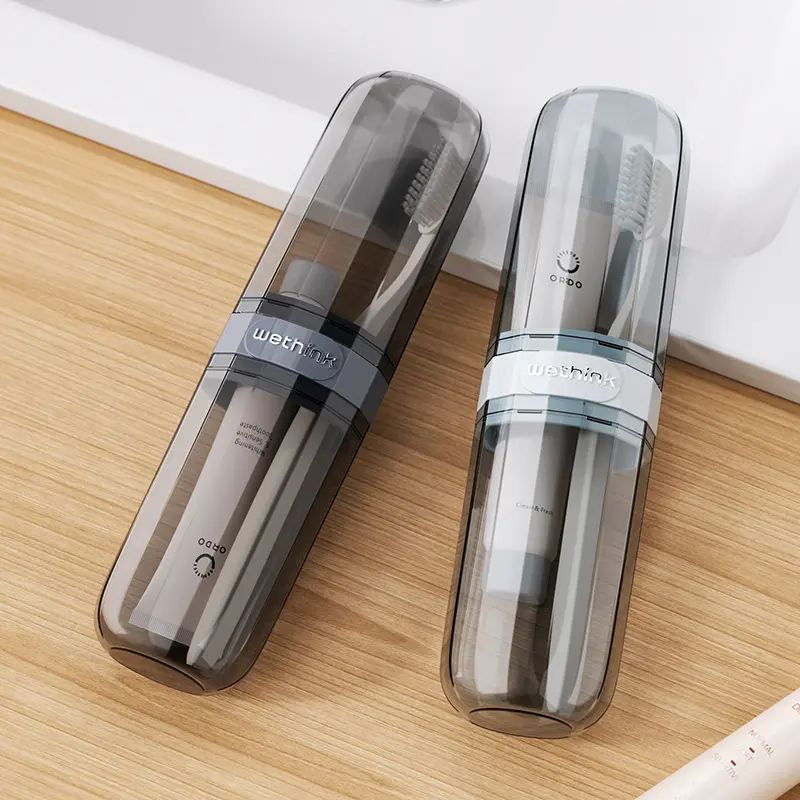 Wethink Storage Travel Mouthwash Cup Portable Toothbrush Tooth Set Box Transparent Wash Set Travel Essential Artifact Tumbler