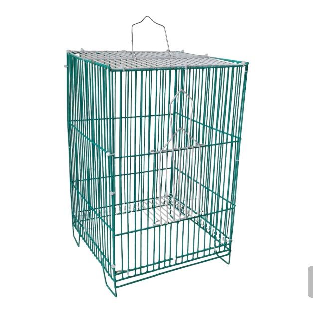 lồng chim khuyên hút mật ốc mít chim sâu hình vuông chất liệu kẽm bọc nhựa - lồng vuông fom cao siêu bền 20x33