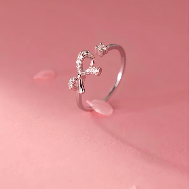 Nhẫn bạc nữ - Bow rings - phụ kiện trang sức 0