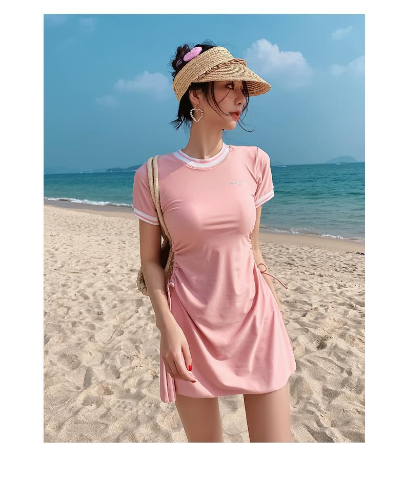 Product Introduction of Swimsuit Women's Hot Spring Belly Covering Slim South Korea Ins Super Fairy Conservative Student Split Sports 2021 New Two-Piece Suit 10