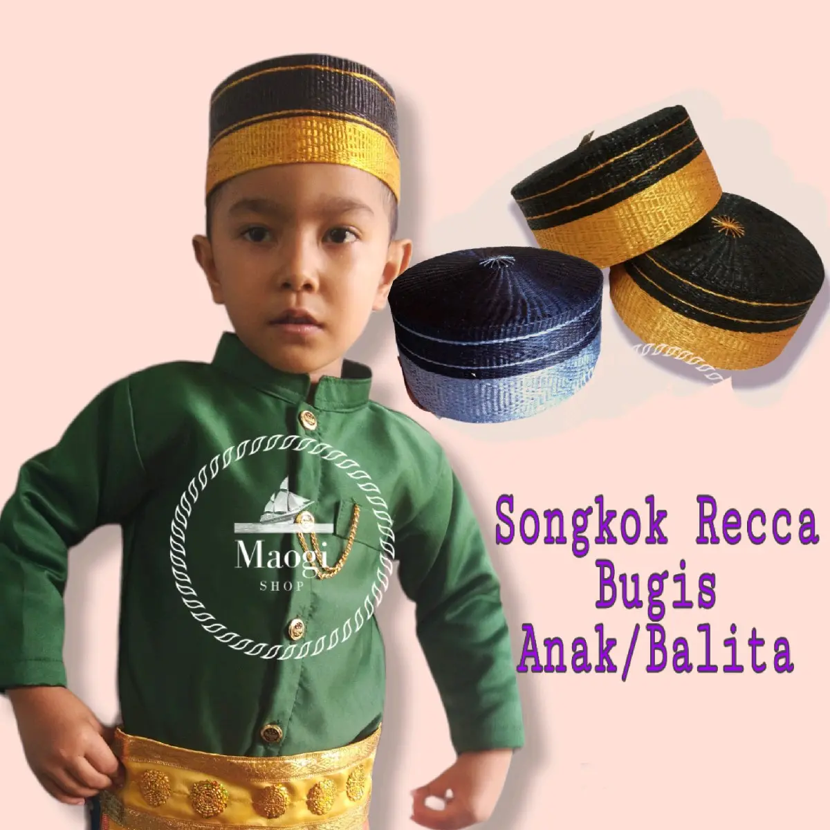 Songkok Recca Anak Kecil Bayi Balita Remaja Bugis Bone Asli Kualitas Standar Kopiah Soppeng Wajo Makassar Laki PAUD TK SD SMP Adat Makassar Karnaval Pamiring Emas Perak Murah Racca Guru Laki-laki