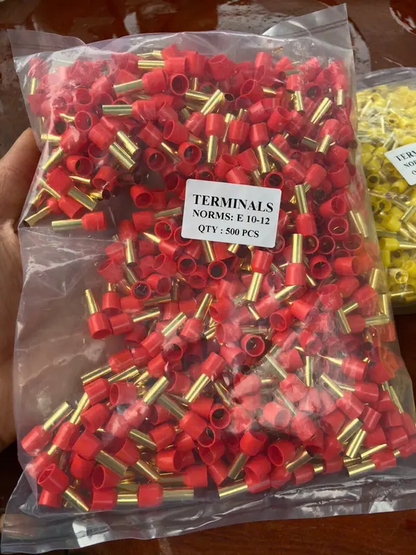 ĐẦU COS ĐỒNG KIM RỖNG ĐẦU COS PIN rỗng tròn đấu dây điện( cos đồng)có bịch 200 cos và bịch 500 cos 1