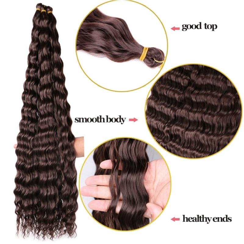 Product Introduction of DIY Freetress Deep Twist Crochet Hair Ombre Afro Curls Synthetic Crochet Hair Natural Long Crochet Braiding Hair Extensions African 10