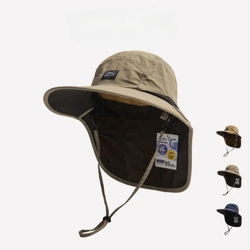 Outdoor fisherman hat sun protection UV-proof fishing hat sun hats neck cover outdoor hunting