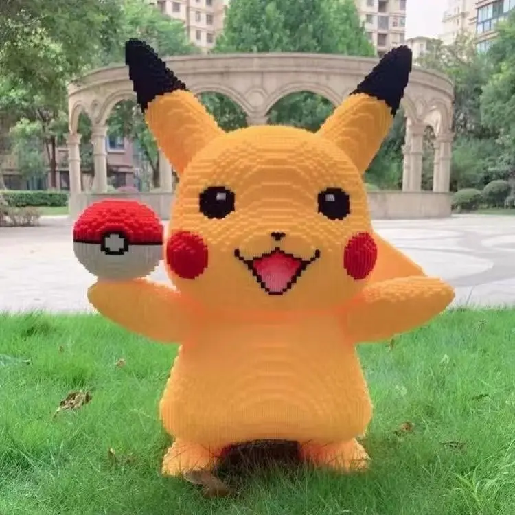 Khối Xây Dựng Pikachu Yêu Tinh Khổng Lồ, Tương Thích Với Các Hạt Dòng Lego, Thích Hợp Cho Bé Trai Và Bé Gái, Quà Tặng Đồ Chơi Giáo Dục Bộ Lắp Ráp Tháo Lắp 4