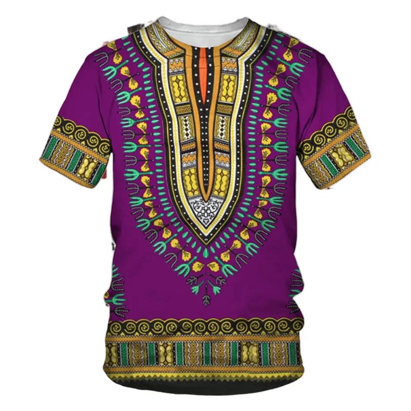 New Summer African Ethnic Style Pattern 3D Print T-Shirts Men Women Tshirt Short Sleeve Oversized Harajuku Tee Top Kid 3D Thai floral print 8