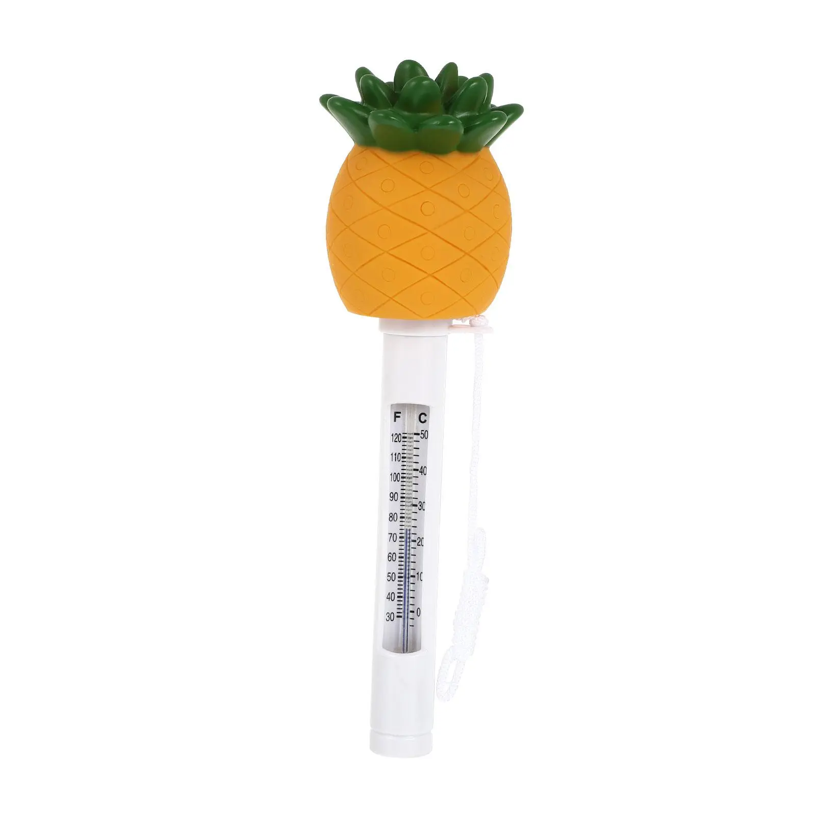 Pineapple Thermometer Swimming Pool Floating Waterproof Outdoor Baby with Scale Indoor Plastic 23.5X6CM Yellow