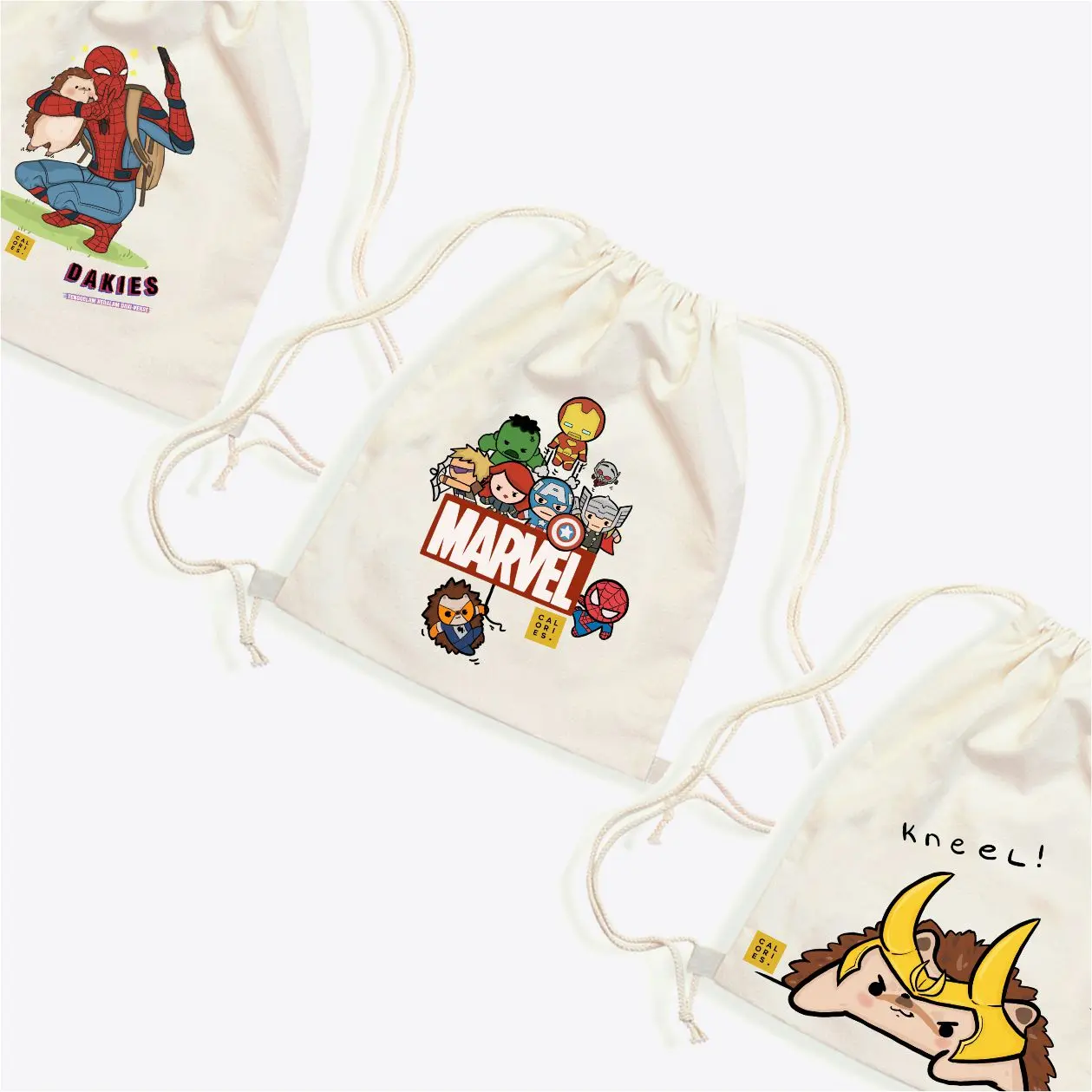 Stringbag MARVEL avengers spiderman hulk drstrange ironman captain america thor | tas kuliah tas sekolah | tas serut tas punggung marvel spidey #stmR