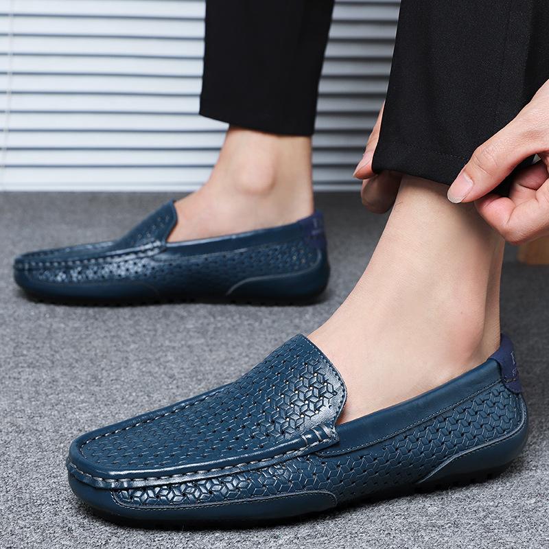 Product Introduction of Giày Da Cho Nam, Khâu Tay, Da Thật, Phong Cách Anh Quốc Ruoshuai, Xuyên Biên Giới, Ngoại Cỡ, Thiết Kế Khoét Lỗ Giày Doug Shoes 16