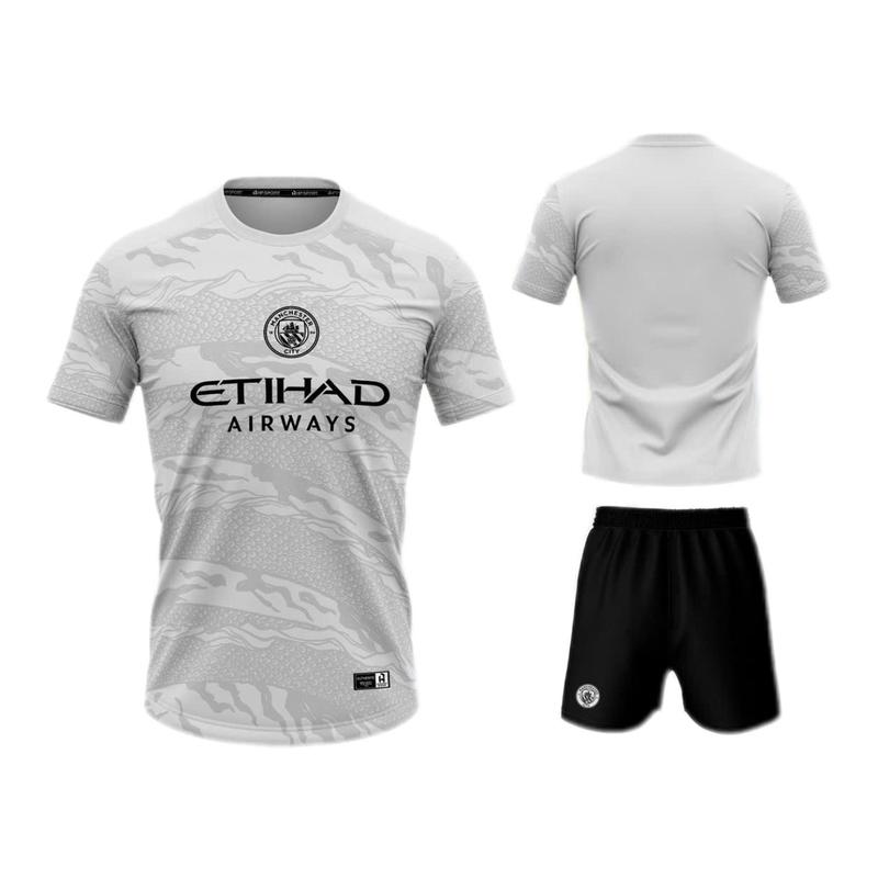   Thun Thái  Bộ Bóng Đá Mờ C DRAGON- Quần Đen  cổ tròn vải thun thái Top Sport Áo Áo Thun 