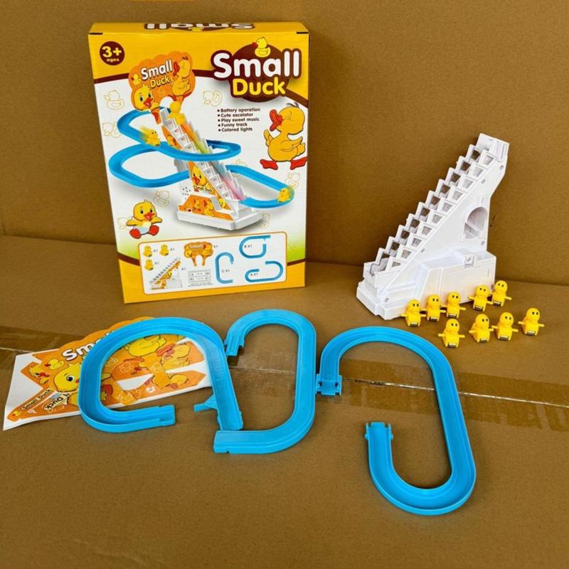 Bộ Đồ Chơi Vịt Leo Cầu Thang HiZung Với Âm Thanh Vui Nhộn và Đèn Nháy Đẹp Mắt Combo Cầu Trượt Vịt Cho Bé Voi