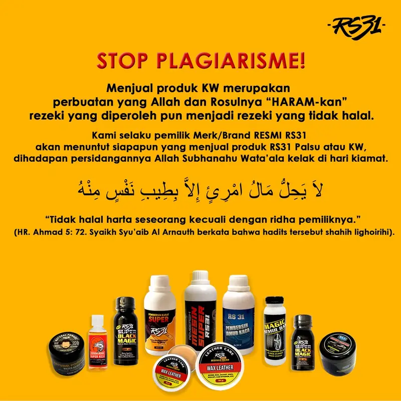 RS31 Rubbing Compound Penghilang Baret Mobil Motor Helm Kaca 50gr 100gr 200gr Super Ampuh Menghilangkan Baret Halus & Swirl Mark Dengan Wax & Silikon 7