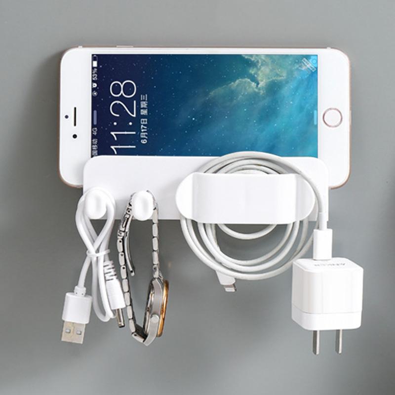 Pemegang telefon bimbit yang dipasang di dinding, rak penyimpanan ...