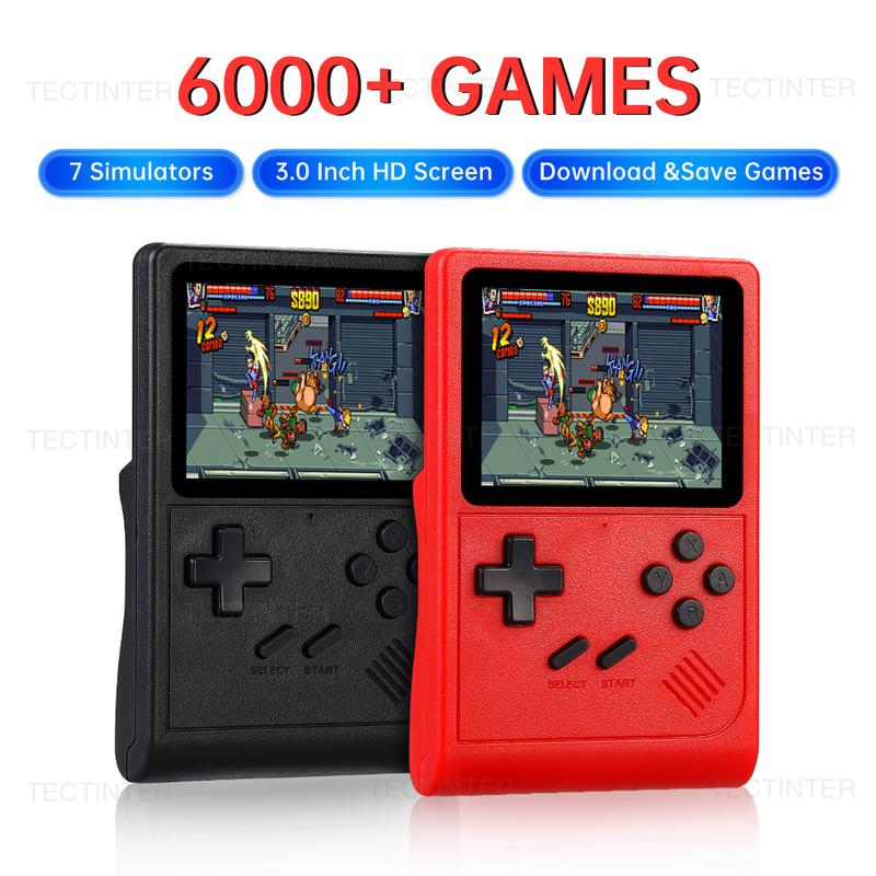 GB300 Máy chơi game cầm tay 3.0 inch Màn hình TV Máy chơi game Video Đầu ra AV Máy chơi game retro Tích hợp 8G 6000+ trò chơi