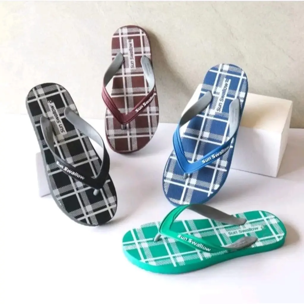 Sandal jepit Sun swallow London ukuran besar 10-11,5 / Sandal Jumbo Murah Sendal Karet Pria Coklat Cowok