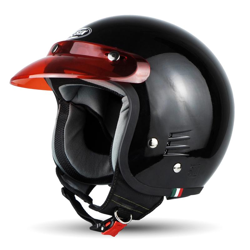 Product Introduction of Helm Bogo Polos Pria Wanita  Hijab Friendly Terbaru Retro Pet SNI Kaca Motorcycle 13