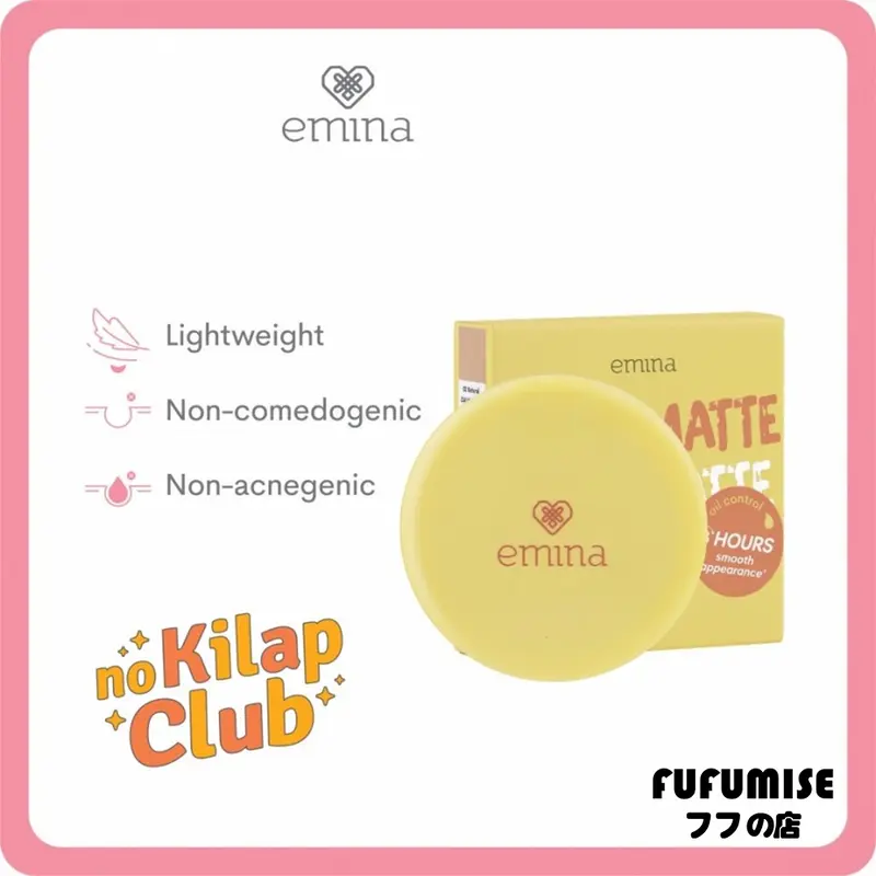 FUFUMISE | EMINA Daily Matte Series | Loose Powder 20g | Compact Powder | BB Cream | Bedak Tabur | Bedak Padat | BPOM Wajah Foundation 4