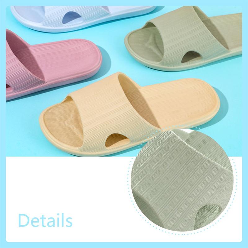 MINISO official flip flop Sandal kamar mandi wanita berbahan empuk kotak-kotak 7