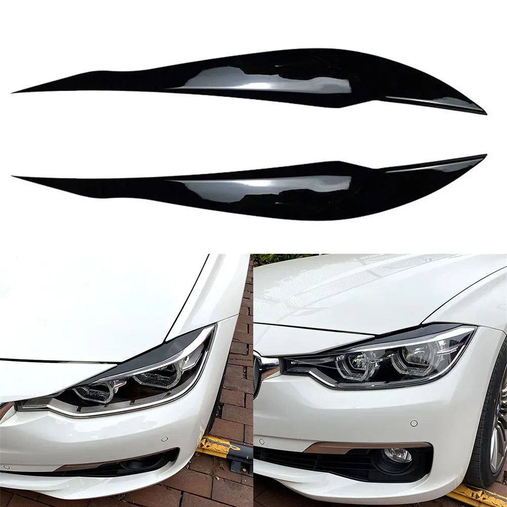 100% Brand New Truck Headlight Eyebrow Trim 1 Pair (Left Right) ABS Plastic Exterior Trim Headlight Eyebrow None