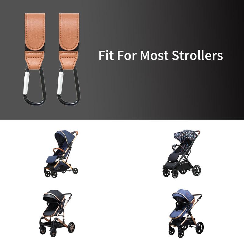 Product Introduction of 2pcs Baby Car Seat Hook, Faux Leather Accessories Stroller Hook For Hanging Bags, Easy To Use, Baby Storage & Organizers Supplies 13