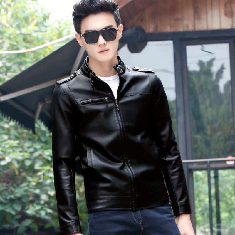 Product Introduction of Áo Khoác Da Bóng Nam Phối Dây Kéo Cao Cấp Mẫu Mới. Menswear  Kate Kem 2