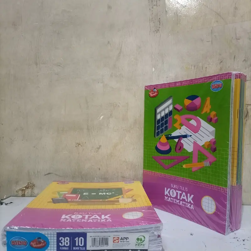 Buku Tulis KOTAK KECIL / STRIMIN 5mm SIDU 38lembar 1pack isi 10buku 2