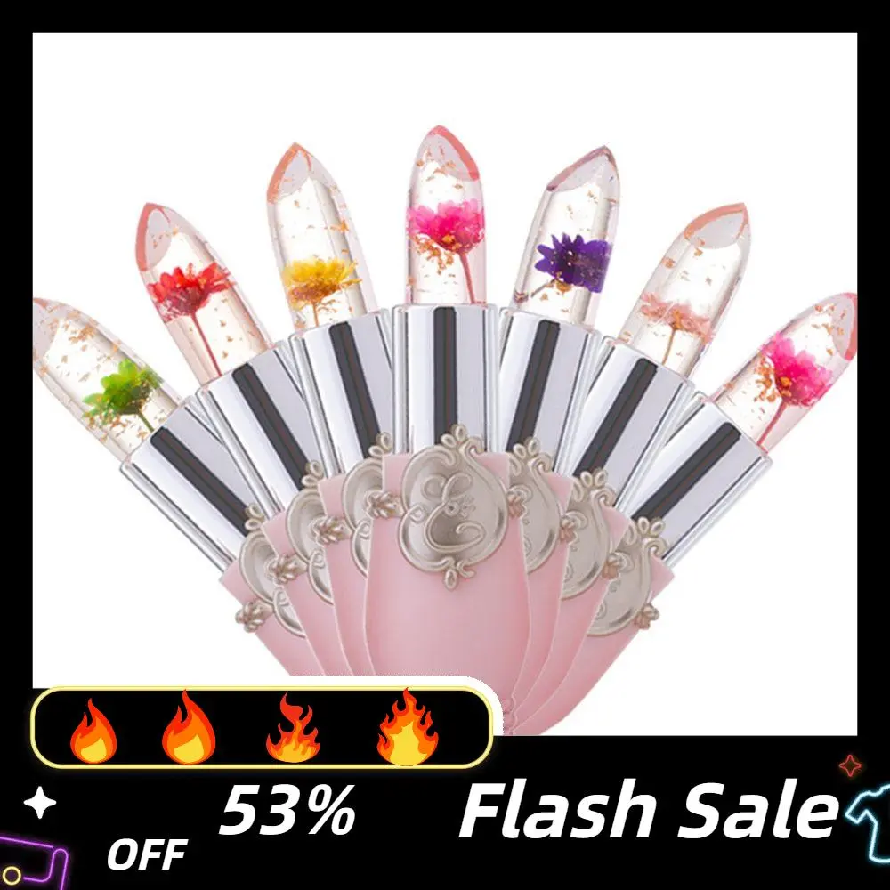 Flower Lipstick Color Jelly Transparent Magic Changing Lip Temperature Change