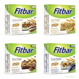FITBAR Snack Sehat Rendah Kalori isi 5 x 22 gram Coklat/ Tiramisu/ Fruits Delight
