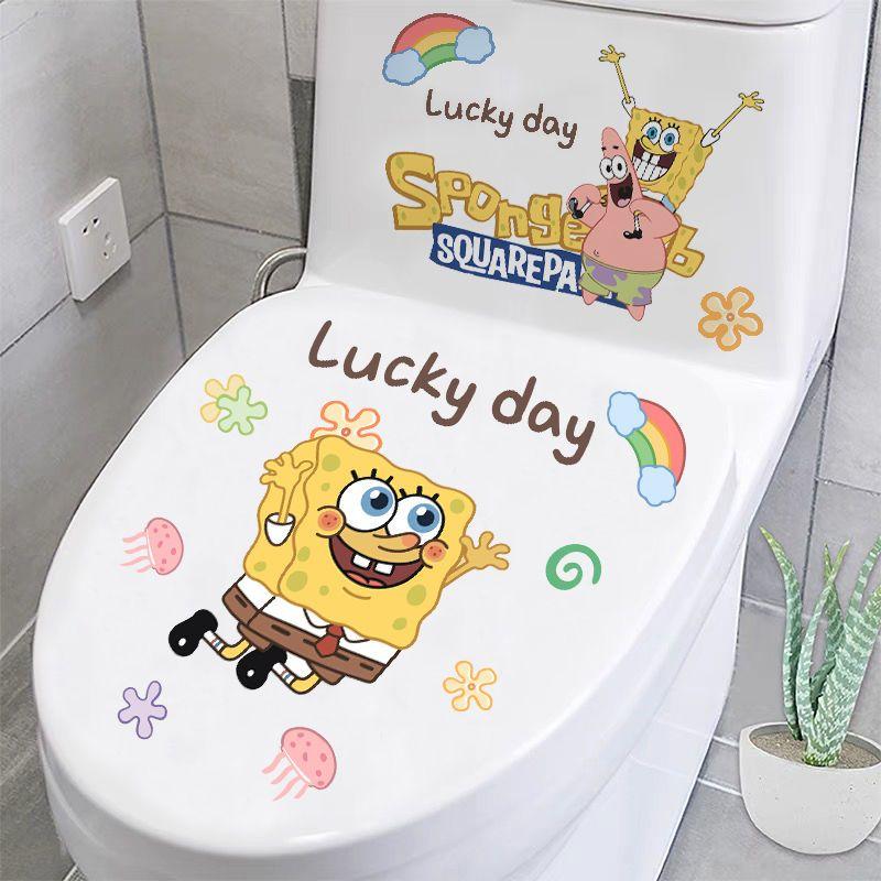 Product Introduction of Miếng Dán Bịt Bồn Cầu, Thiết Kế Hoạt Hình SpongeBob SquarePants, Đồ Trang Trí Cá Tính, Sáng Tạo, Không Thấm Nước, Miếng Dán Tường, Thích Hợp Cho Bồn Cầu Decor Đồng 0