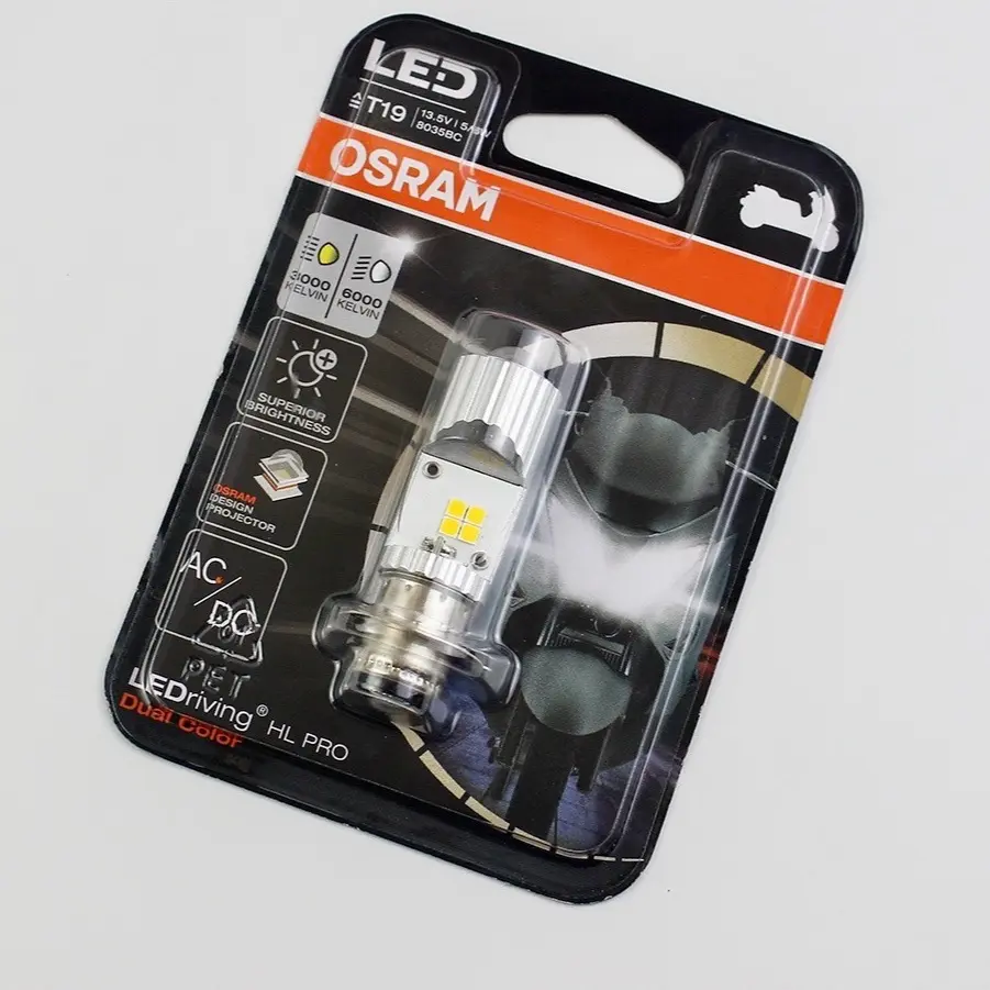Bóng đèn LED OSRAM T19 (bi cầu thấu kính lưỡng màu) Dream, Wave alpha đời đầu, Wave 125i, Wave ZX (8035BC)