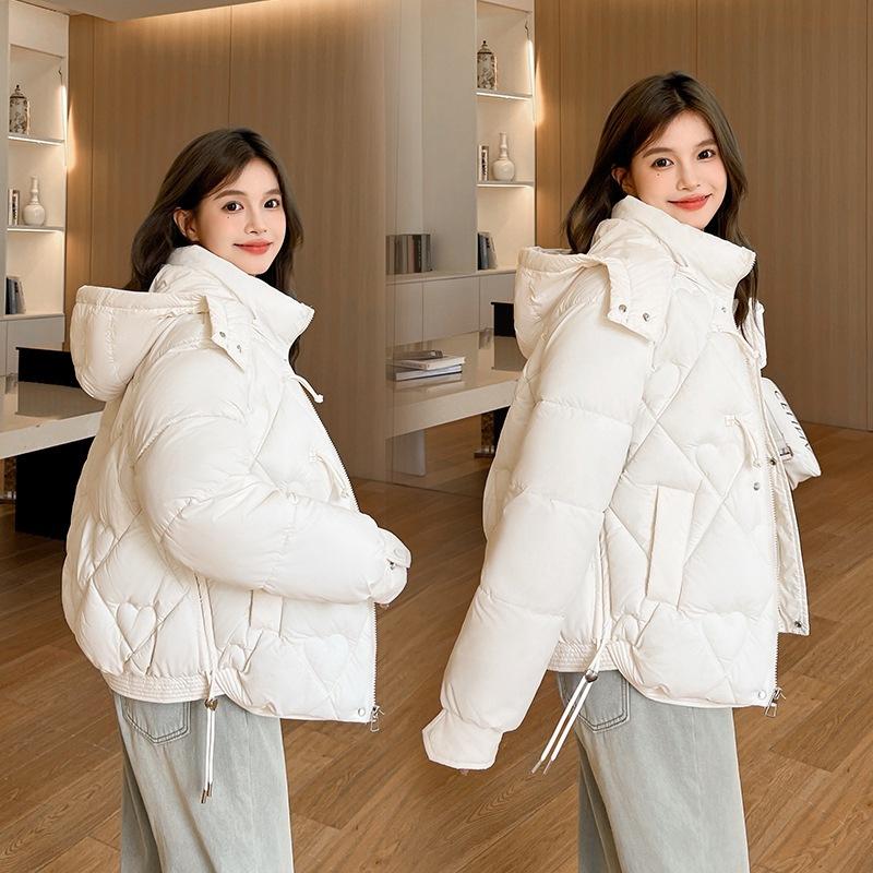 Fashion Short Cotton-Padded Coat for Women Autumn and Winter New 2024 Korean Style Solid Color with Match Cotton Coat Jacket Thickened Padded Jacket Outer Wear 2