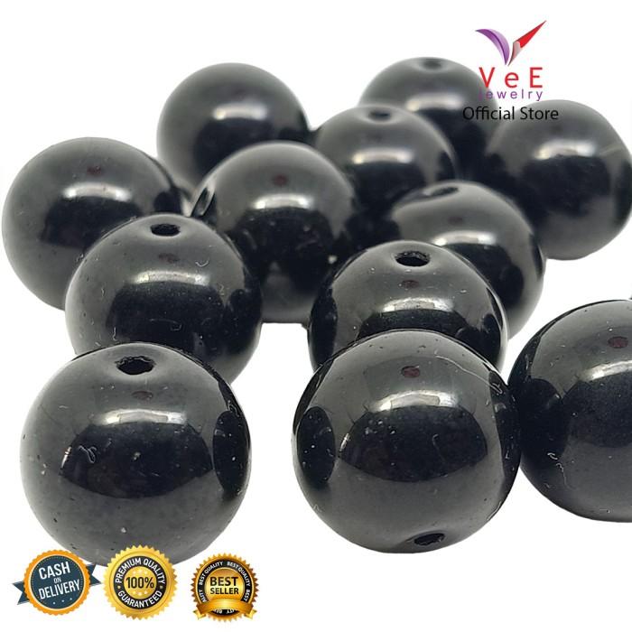 Gambar Butiran Batu Giok Cina Jadeite Asli 13mm Black Jade Grade A - VeE dari Vee Jewelry Store Kota Bekasi Tokopedia