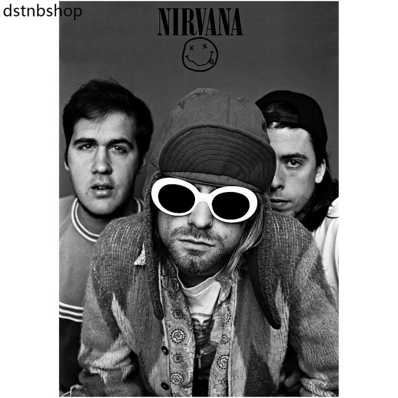 เป็นที่นิยมมากที่สุด！ โปสเตอร์ วงดนตรี ร๊อค เนอร์วานา NIRVANA โปสเตอร์วง A3 6