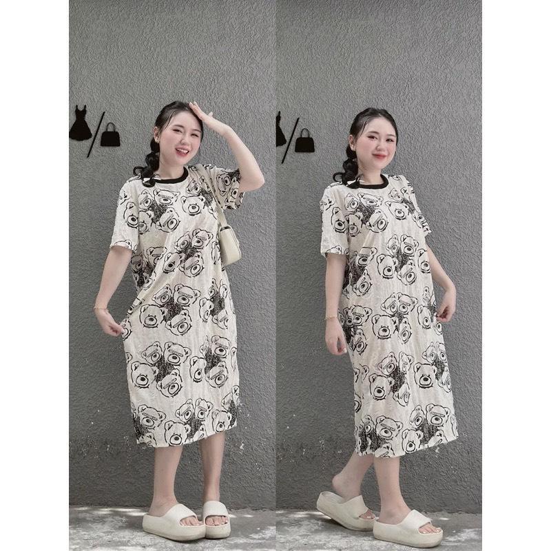 Váy bầu VT506 Đầm thun gấu xước cá tính đẹp mặc hè công sở suông xinh dự tiệc TIRA 5