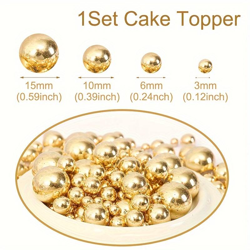 Product Introduction of Golden Pearl Sugar Sprinkles - 85G/130G, Non-Edible Cake & Cupcake Toppers For Weddings, Showers, Birthdays & Christmas Celebrations 0