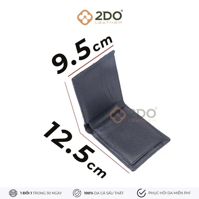 Ví Móng Da Cá Sấu Nam Da Thật 12.5cmx9.5cm 2