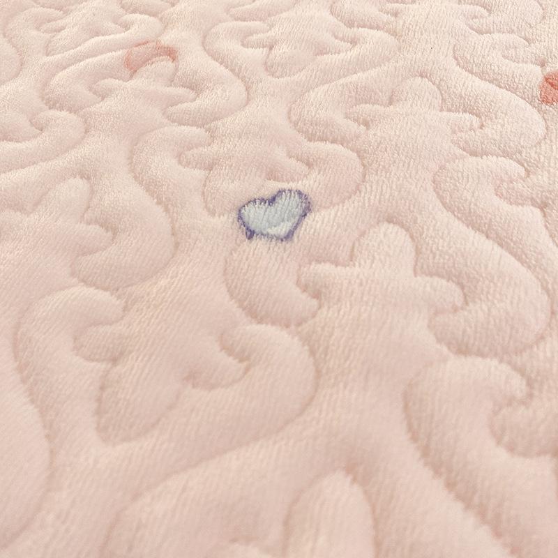 Thickened Bed Sheet New Non-Slip Milk Velvet Cotton Printed Bed Cover Bedding Three-Piece Set 4