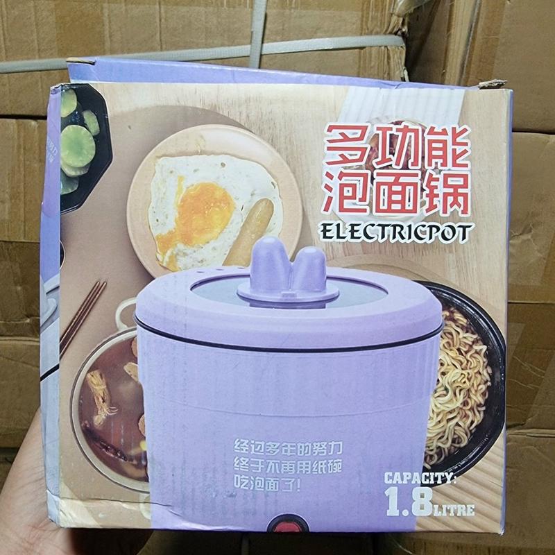 Nồi nấu mì mini đa năng, Bát điện mini , nồi điện nấu mì, Nồi Cơm Điện Mini ,nồi ăn lẩu 1 người dung tích 1L 1