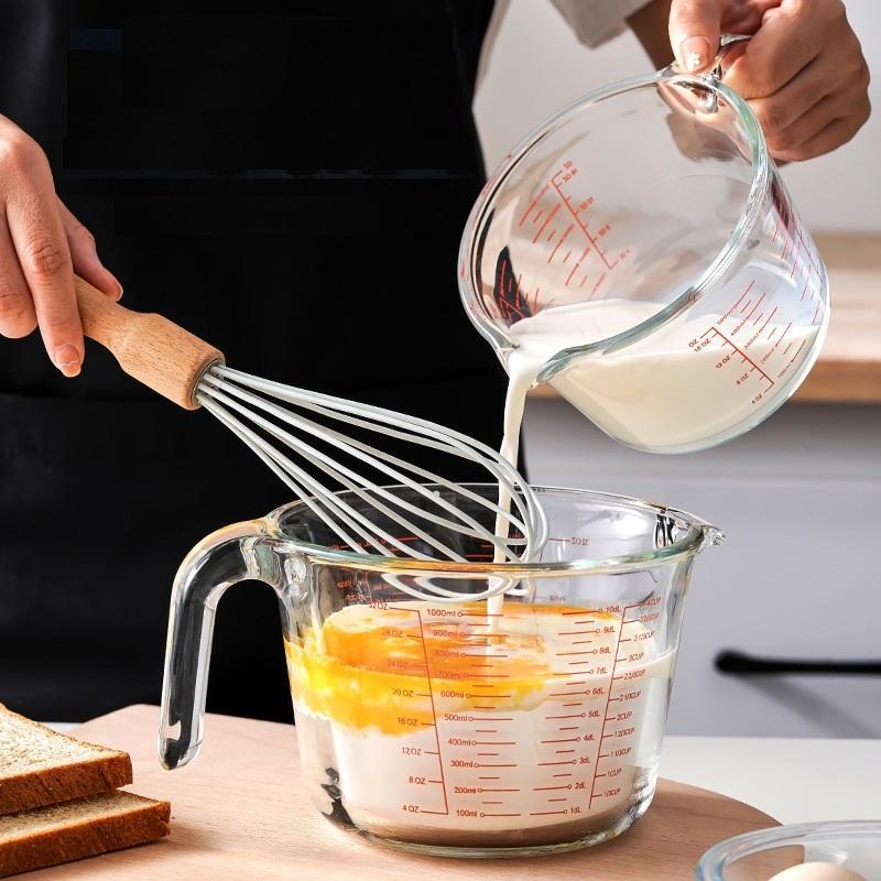 Ca đong thể tích có chia vạch thủy tinh dung tích lớn cốc đong thủy tinh