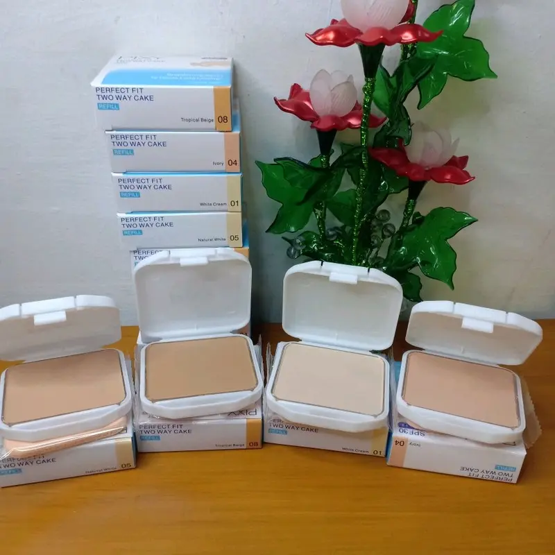 (12Pcs) Bedak Refill Pixy Two Way Cake Perfect Fit Powder 0