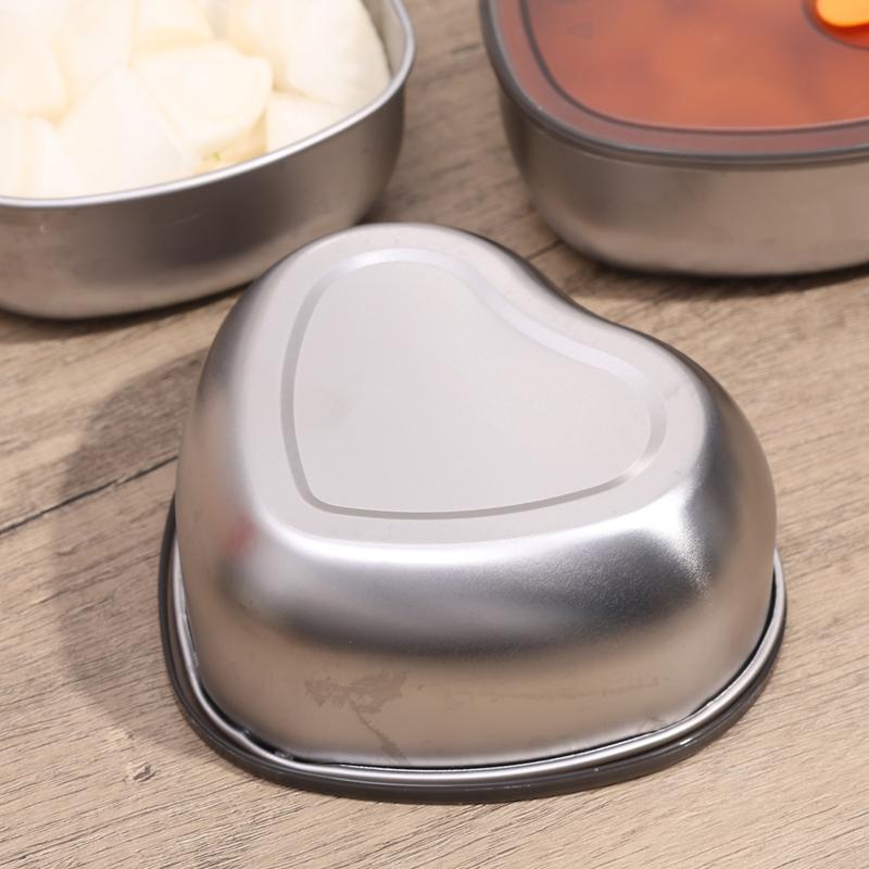 Product Introduction of Heart Shape Stainless Steel Crisper with Lid Bento Box Food Fresh-keeping Boxes Leak-Proof Preserving Containers 18