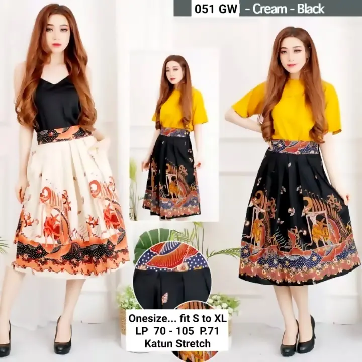 PROMO rok pendek 7/8 wanita model payung