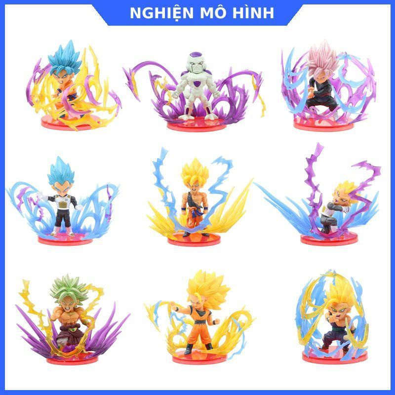  Mô hình Bảy Viên Ngọc Rồng Chibi Son Goku Broly Gohan Frieza Vegeta SuperSaiyan Black Goku SSJ SSJ3 Dragon Ball Đồ Chơi Toy Voi 