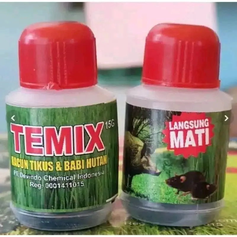 TEMIX 50GRAM 1BOX ISI 50 BOTOL PENGENDALI HAMA TIKUS DAN BABI - Shop ...