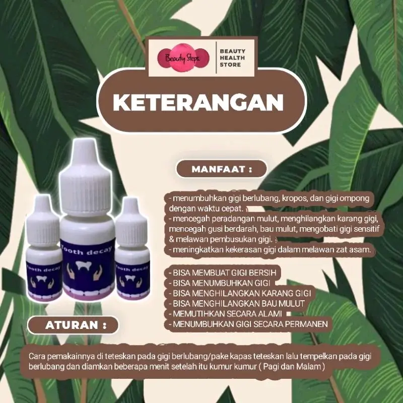 PENUMBUH GIGI BOLONG,PATAH,BERLUBAG,OMPONG,ORIGINAL 100%(TERLARIS Pembersihan Perawatan Mulut 0