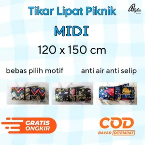 Tikar Lipat Piknik Microsatin 120x150 cm Bisa Pilih Motif Anti selip Camping Outdoor Karpet