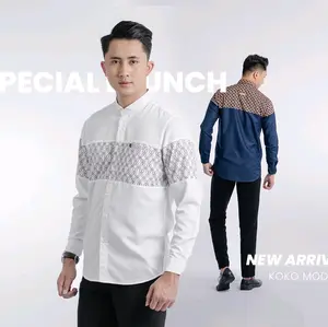 FADKHERA KEMEJA KOKO MODERN TERBARU BAJU PRIA LENGAN PANJANG LENGAN PENDEK